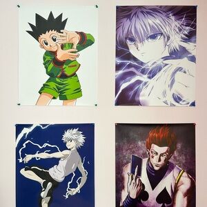 Hunter x Hunter Gon, Killua & Hisoka Anime Poster Set - Colorful Wall Art